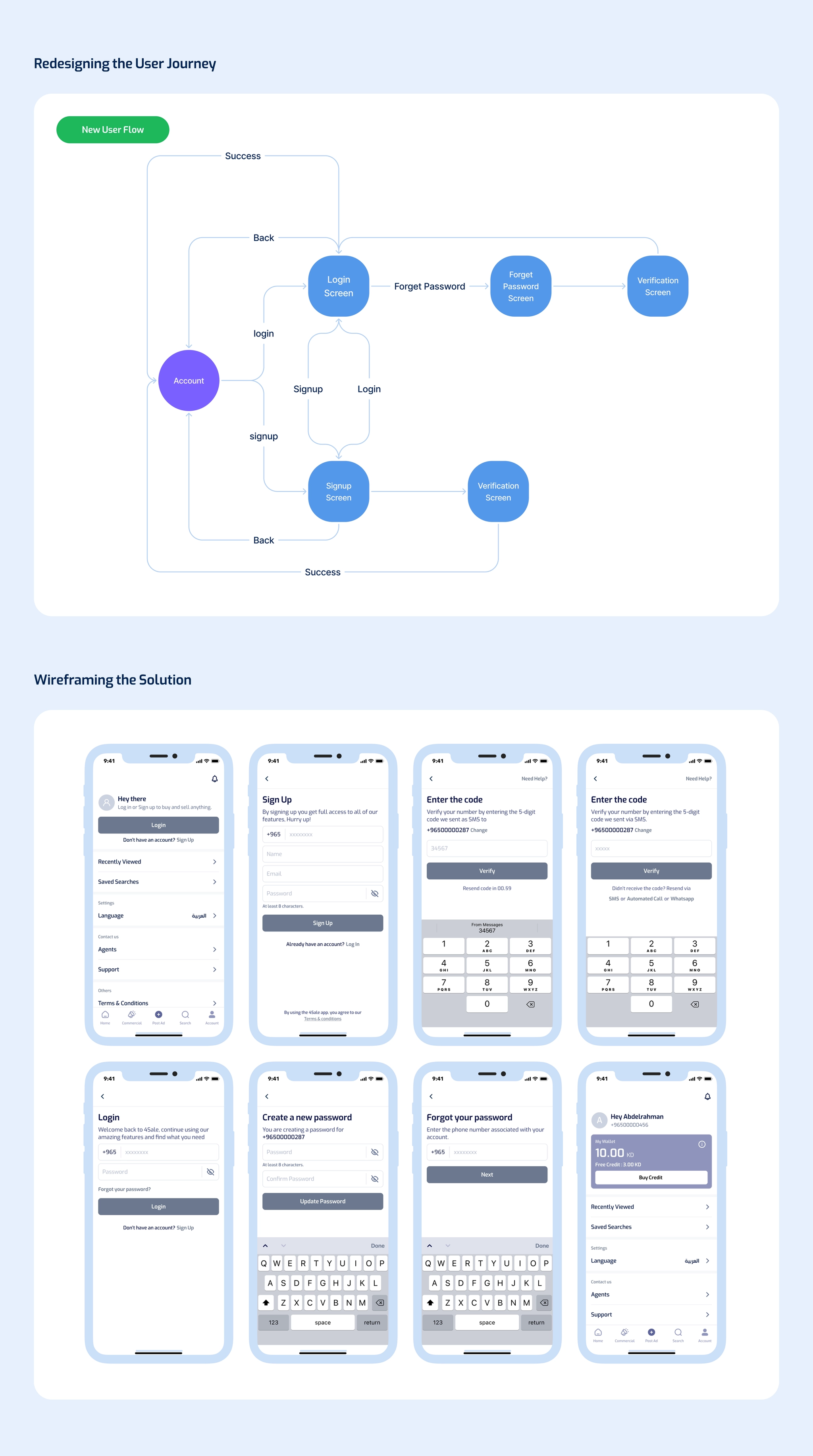 Exploring — Design explorations & wireframes