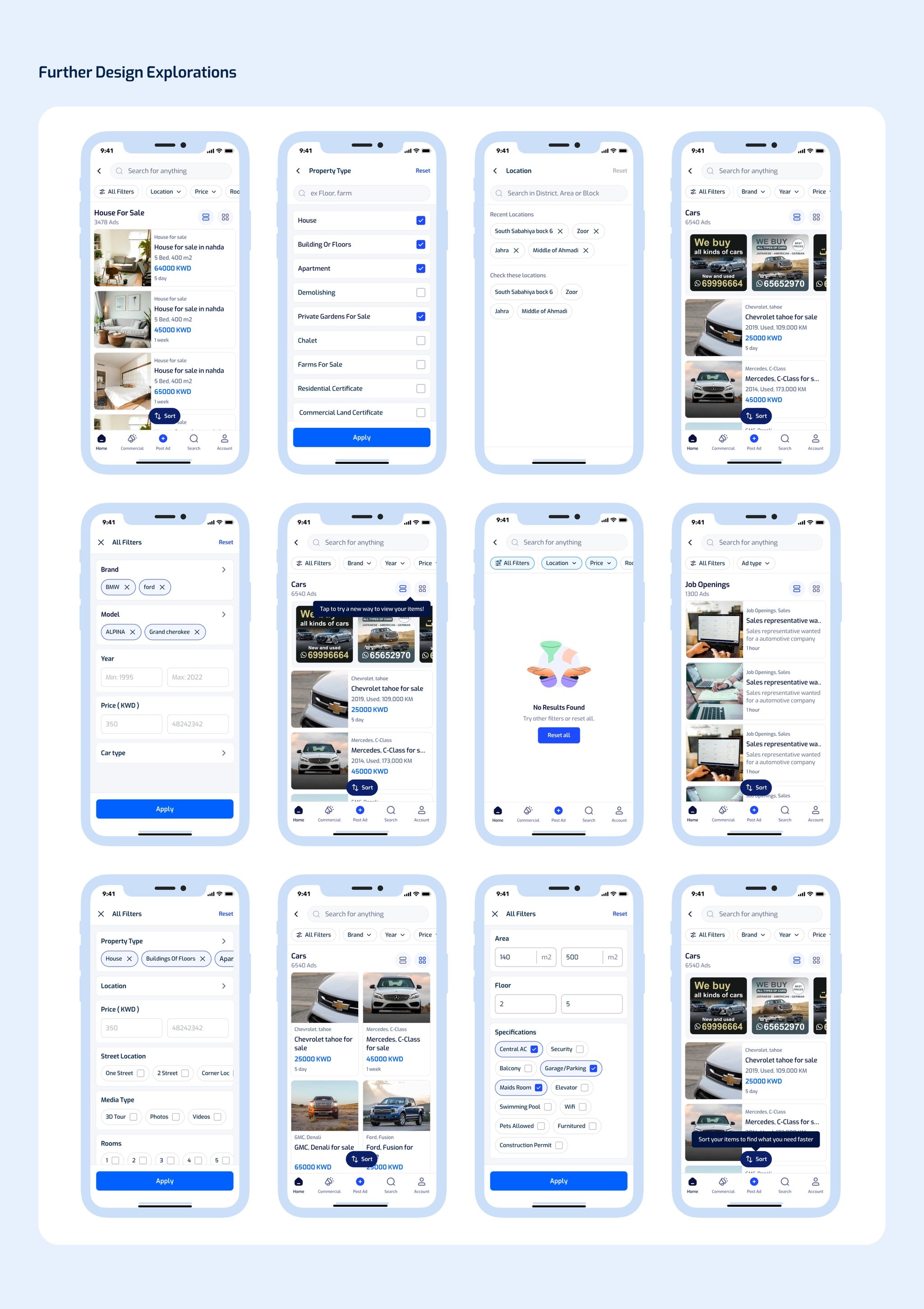 Other screens & Prototype